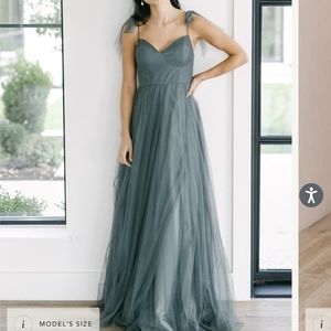 Revelry serenity tulle bridesmaid dress in French Blue (size 8)